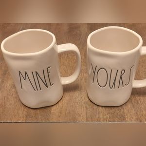 Rae Dunn Mine Yours Mugs Set